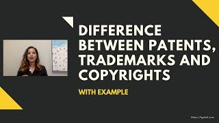 Difference between patents trademarks and copyrights [upl. by Jovi963]