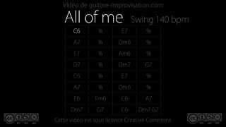 All of Me  Backing Track 140 bpm [upl. by Akyssej]