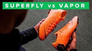 SUPERFLY 6 vs VAPOR 12  Nike Mercurial Boot Battle [upl. by Nosyrb600]