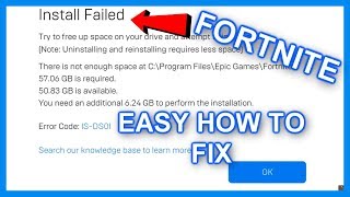 PCHOW TO FIX FORTNITE ERROR INSTALLED FAILED UPDATE 2019 [upl. by Mikes157]