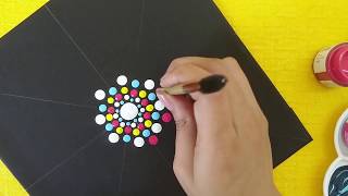 Mandala Dot Art For Beginners  Simple amp Easy Mandala [upl. by Hebe357]