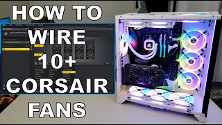 HOW TO Install Corsair RGB Fans with Lighting Node Core 10 Fans [upl. by Rawdin]