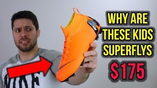 ARE 175 KIDS CLEATS WORTH IT  JR Nike Mercurial Superfly 6 Elite  Review [upl. by Egidius]