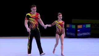 2018 Acrobatic Worlds – Russia Mixed Pair Qualifications [upl. by Yablon]