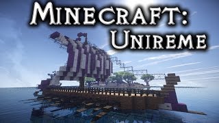 Minecraft RomanGreek Ship Tutorial Unireme 3 [upl. by Mears]