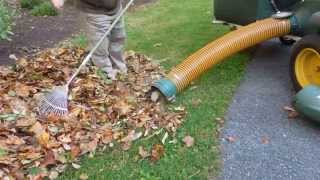 Removing large leaf pile with Cyclone Rake [upl. by Abram]