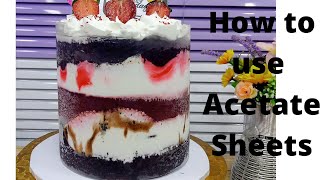 How to use Acetate sheets  acetate cake wrap [upl. by Nyrrad323]