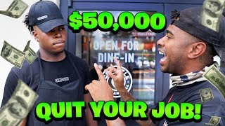 Surprising My Friend With 50000 TO QUIT HIS JOB Cops Showed up [upl. by Ronica]