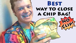 Best Way to ReSeal a Chip Bag  No Clip [upl. by Auqenes]