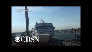 At least 4 injured in Venice cruise ship crash [upl. by Lynden]