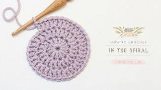 How To Crochet In The Spiral  Easy Tutorial by Hopeful Honey [upl. by Goren]