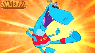 T Rex Song  My Names T Rex  Plus More Dinosaur Songs for Kids from Howdytoons [upl. by Flemming]