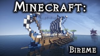 Minecraft RomanGreek Ship Tutorial Bireme [upl. by Carlynn610]