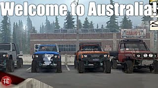 SpinTires MudRunner Welcome To AUSTRALIA Multiplayer Trail Riding [upl. by Trebbor]