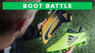 Superfly 5 vs X17  Nike Mercurial vs adidas PURESPEED boot battle [upl. by Pietro]