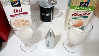 Oat Milk vs Almond Milk part 2 Frothing Test [upl. by Adnilemreh521]