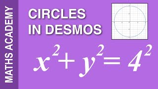 How to Draw Circles and Semi Circles using Desmos [upl. by Ahsirhcal408]