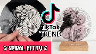 SPIRAL BETTY CRICUT TUTORIAL ON ACRYLIC  VIRAL TIK TOK TREND [upl. by Pappano226]