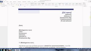 Jobansøgning Eksempel med Words gratis skabeloner [upl. by Zadoc]