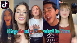 Hopelessly Devoted To You Covers  Tiktok Challenge [upl. by Oicnedurp]