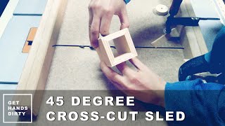 Create Perfect Mitered Corners with 45 Degree Crosscut Sled [upl. by Teyut]