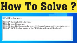 Fix Fortnite Games Launcher Blocked Loading File Error  BattlEye Launcher Error Windows 1087 [upl. by Aicnatsnoc]