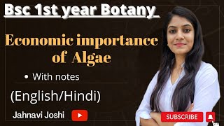 Economic importance of Algae Notes Bsc 1st year Botany [upl. by Adnam]