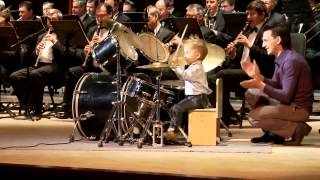 Awesome 3year child prodigy plays drums like a pro [upl. by Rotow313]