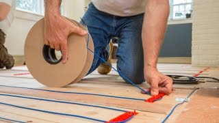 Installing Warmup Electric Radiat Heat Under Hardwood flooring [upl. by Oned]