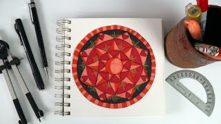 Episode 2 How to Draw Perfectly Symmetrical Mandalas for Beginners [upl. by Keon]