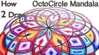 ❁ How To Draw Mandala ❁ OctoCircles  DearingDraws [upl. by Leirad]