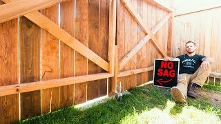 How to build a Fence Gate No Sag [upl. by Lynde6]