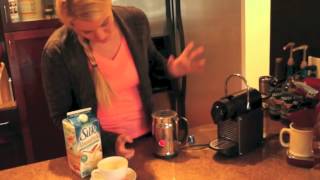 Nespresso Aeroccino Plus Frother Review Frothing Almond Milk [upl. by Niram]