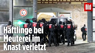 Gefängnismeuterei Polizei stürmt Knast in Thüringen  JVA Untermaßfeld [upl. by Orvie]